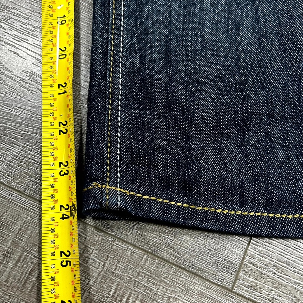 Democracy Straight Jeans Women's 12 Blue Cotton Denim Dark Wash Outdoor Grunge - Picture 4 of 7